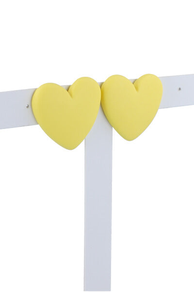 Aretes Stud Corazón AMARILLO
