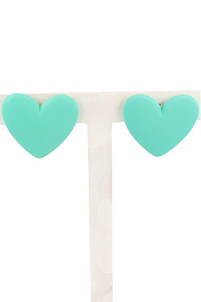 Aretes Stud Corazón TURQUESA