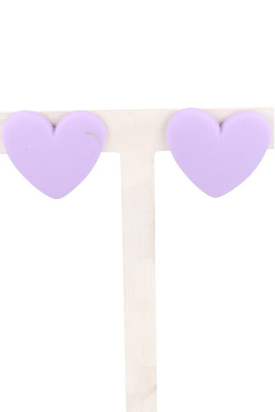 Aretes Stud Corazón LILA