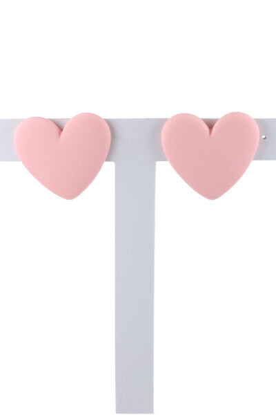 Aretes Stud Corazón PALO DE ROSA