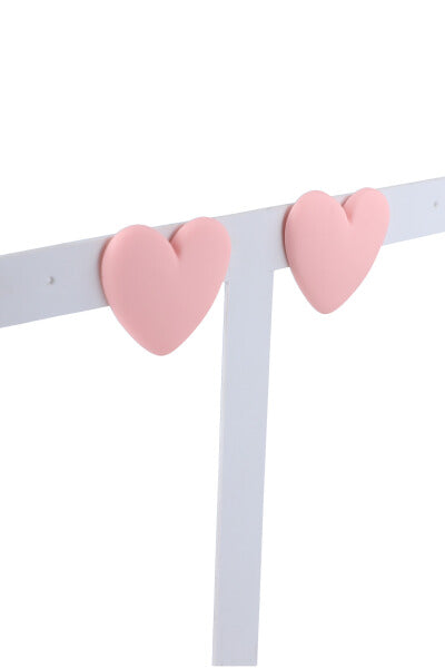 Aretes Stud Corazón PALO DE ROSA