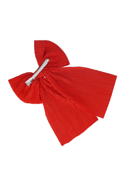 Moño plisado monocolor ROJO