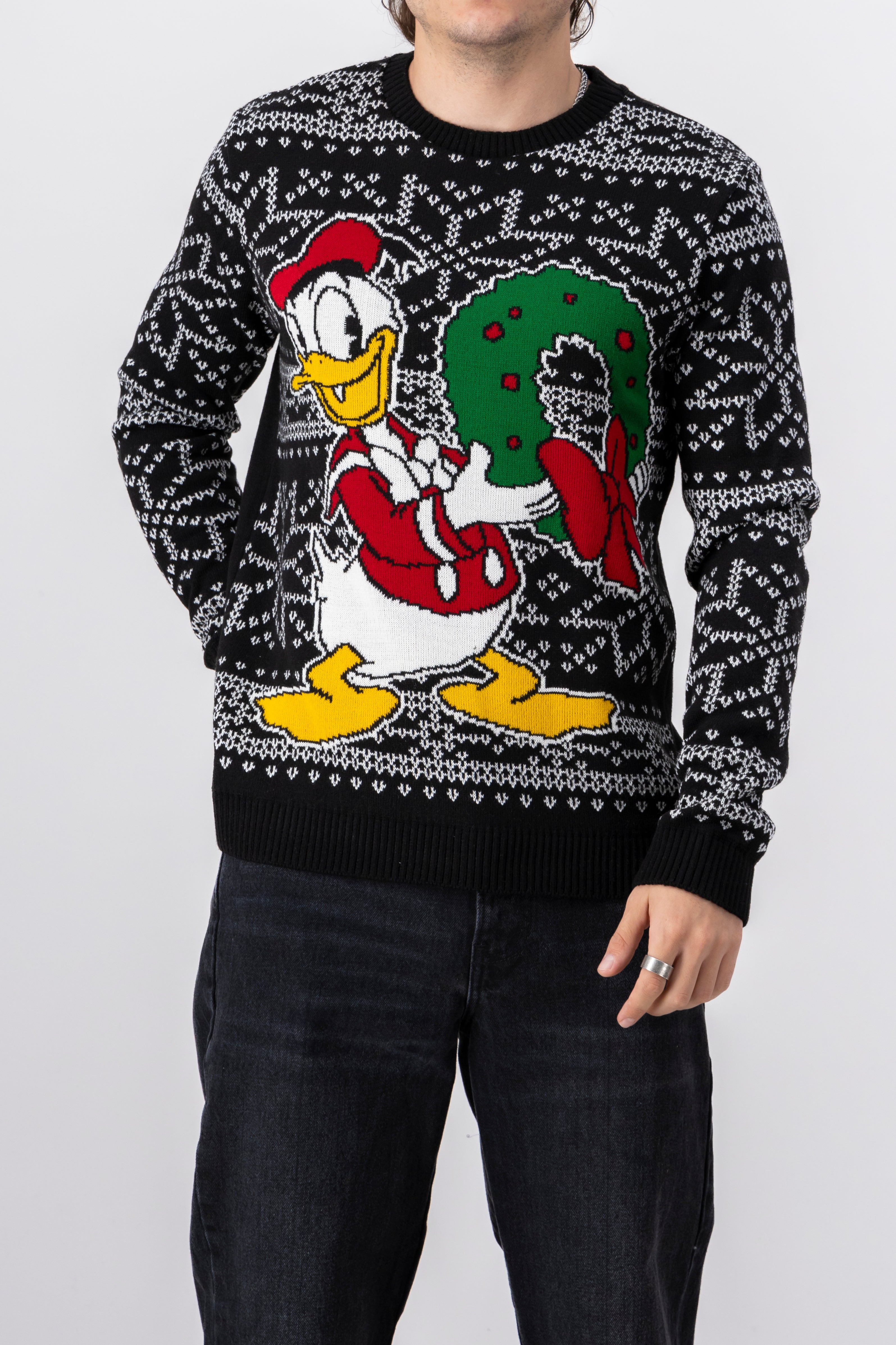 Suéter navideño Pato Donald NEGRO