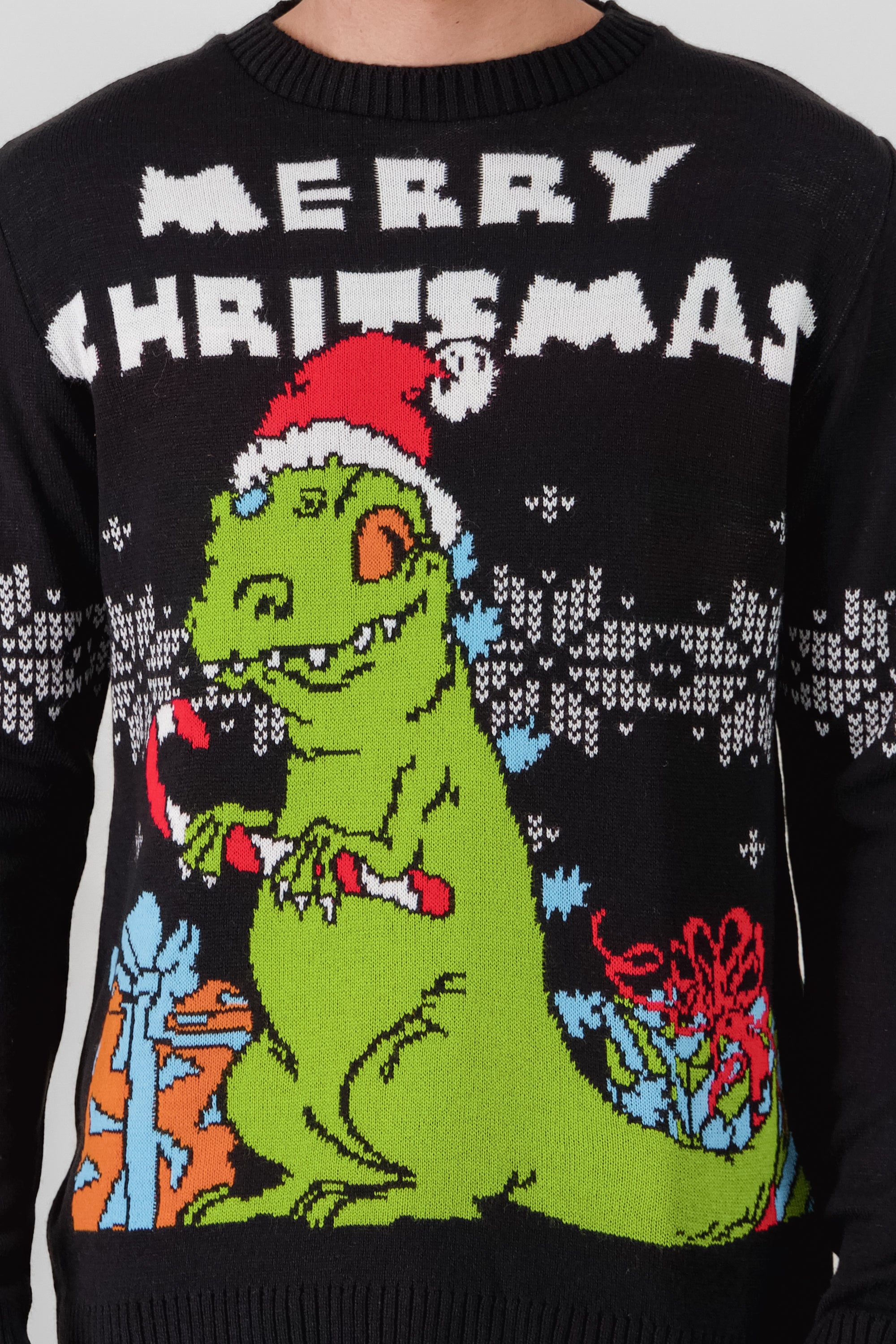 Suéter navideño Reptar NEGRO