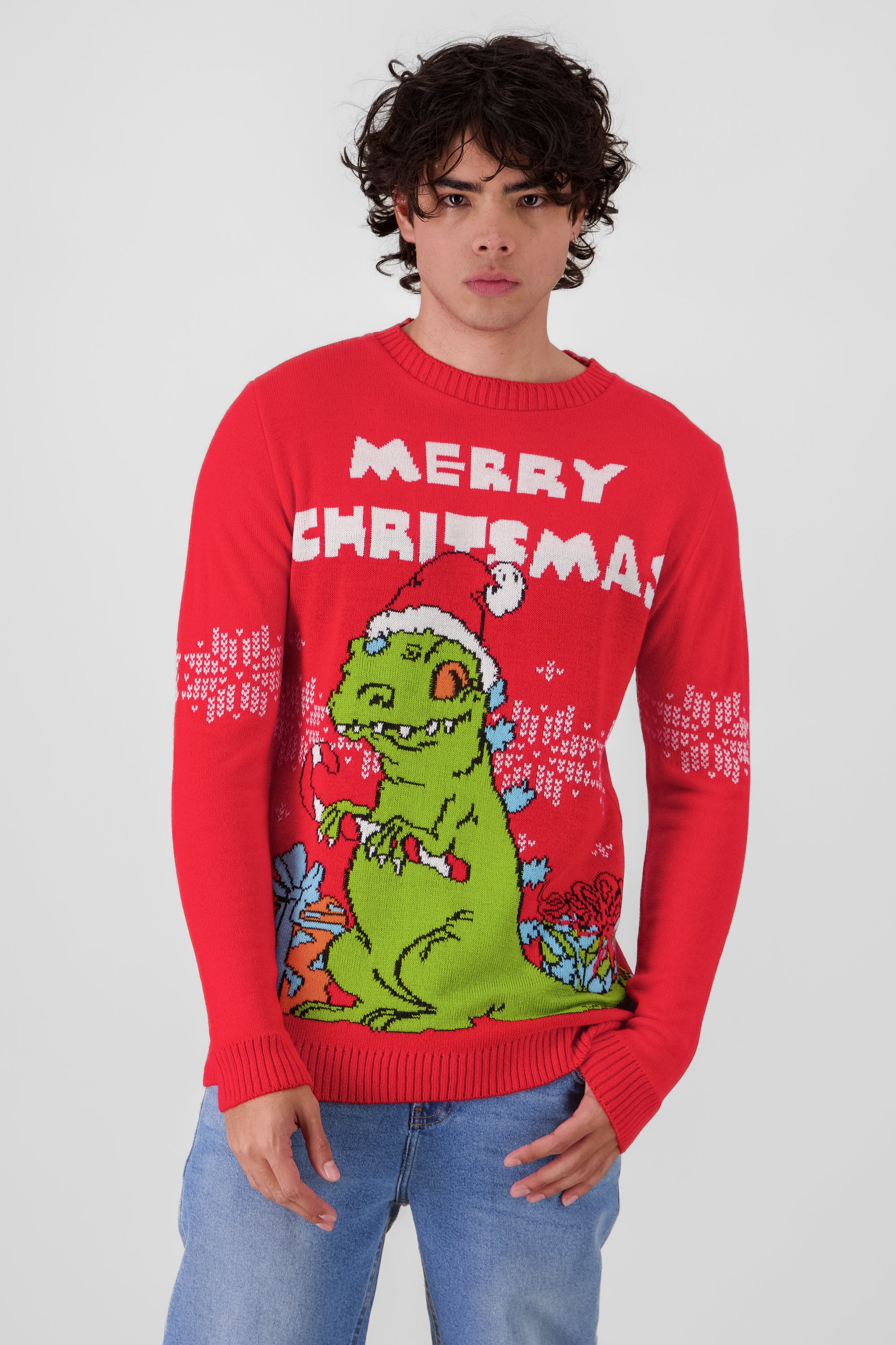 Suéter navideño Reptar ROJO