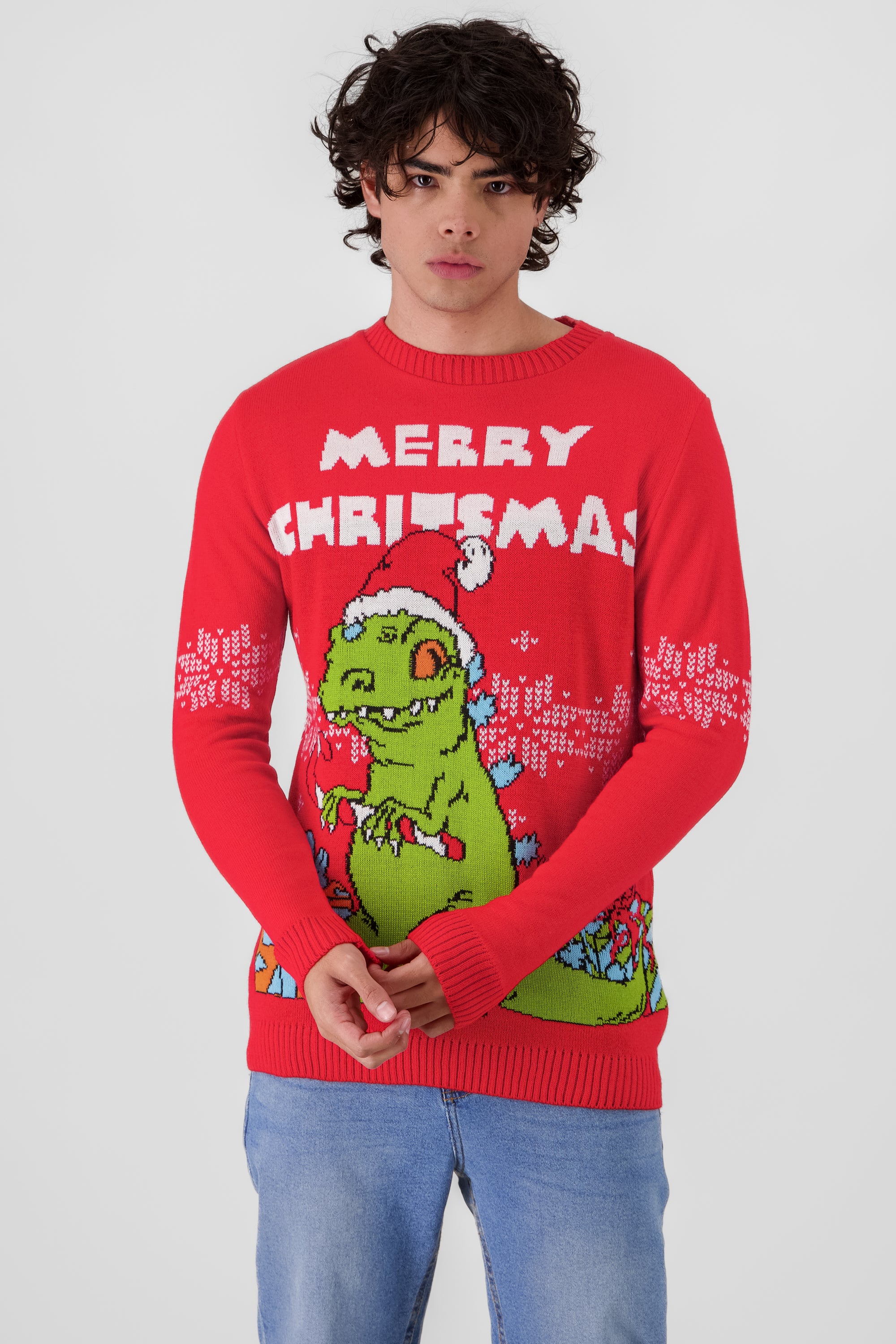 Suéter navideño Reptar ROJO