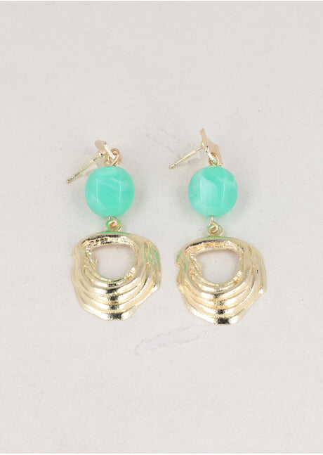 Aretes Forma Piedra ORO