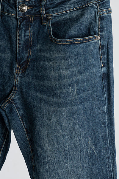 Jeans rectos deslavados MEDIUM WASH