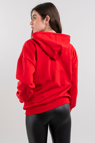 Hoodie Grogu galaxy´s ROJO