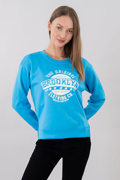Hoodie Estampada Brooklyn TURQUESA