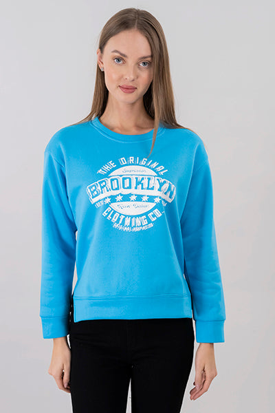Hoodie Estampada Brooklyn TURQUESA