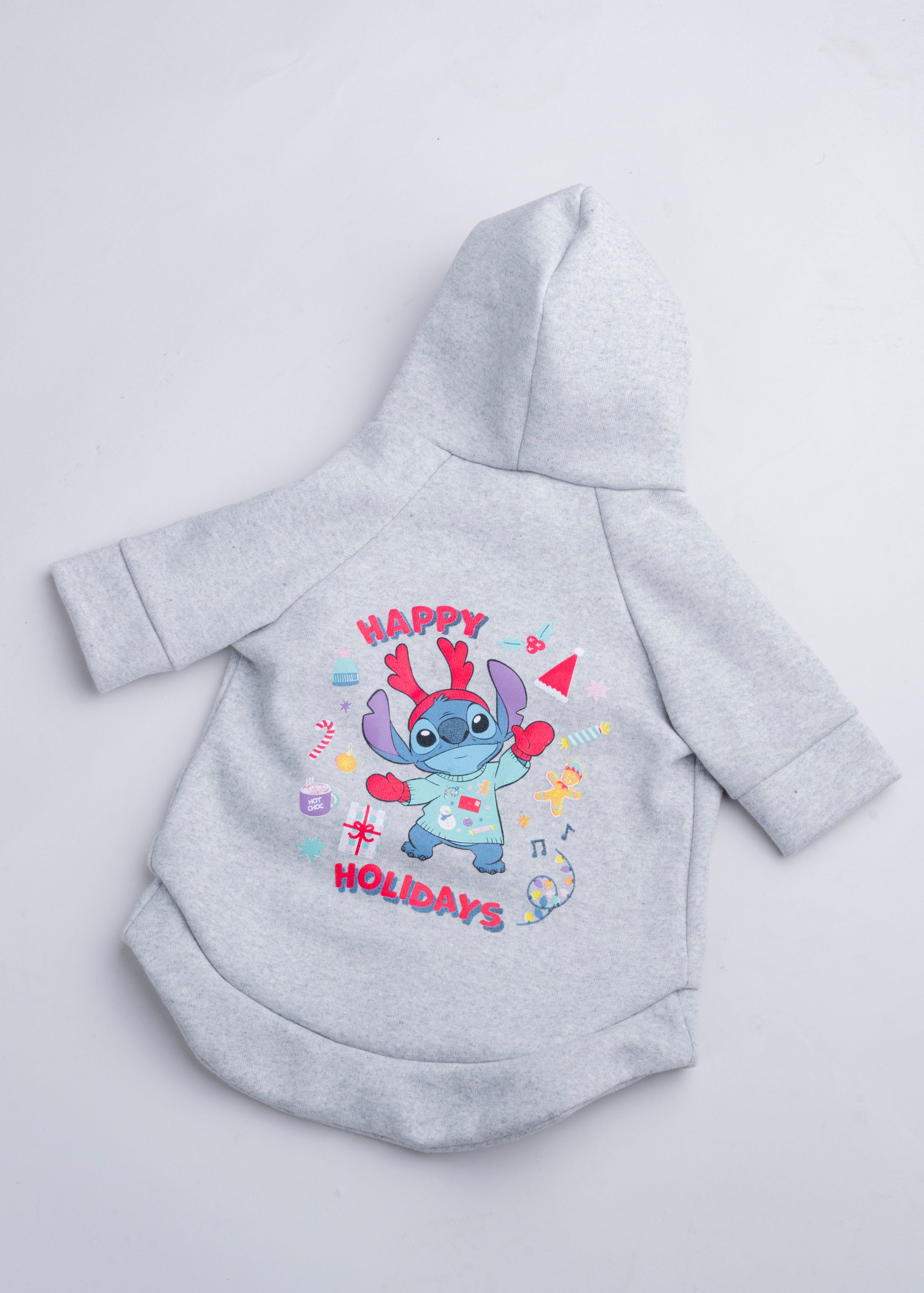 Sudadera mascota navideña Lilo & Stich GRIS JASPE