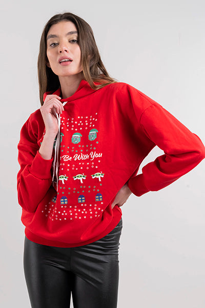 Hoodie estampado navideño Star Wars