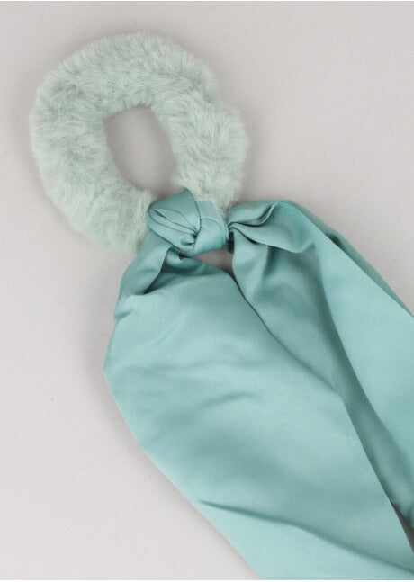 Scrunchie Peluche Cintas VERDE