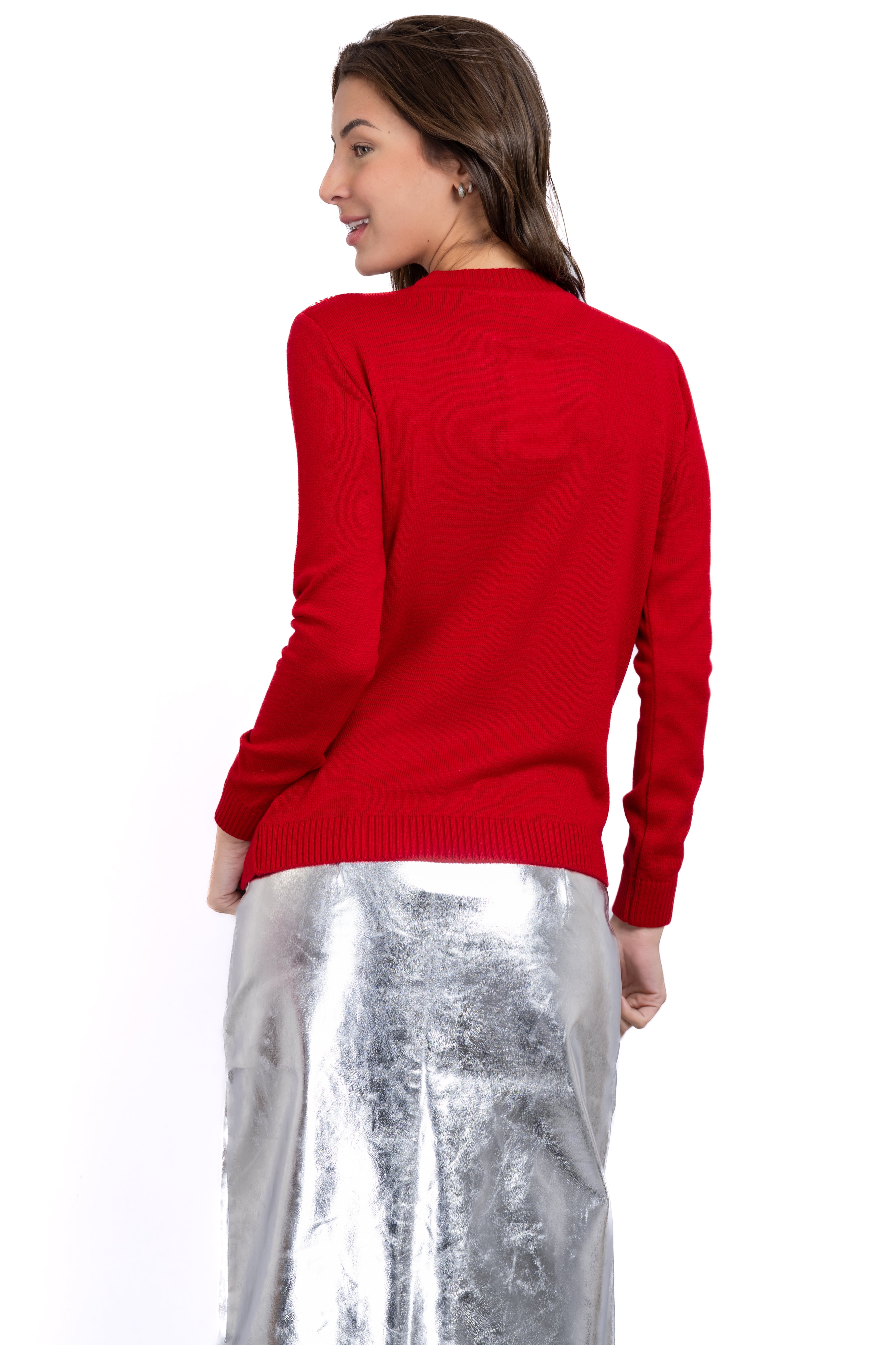 Suéter navideño Daisy ROJO