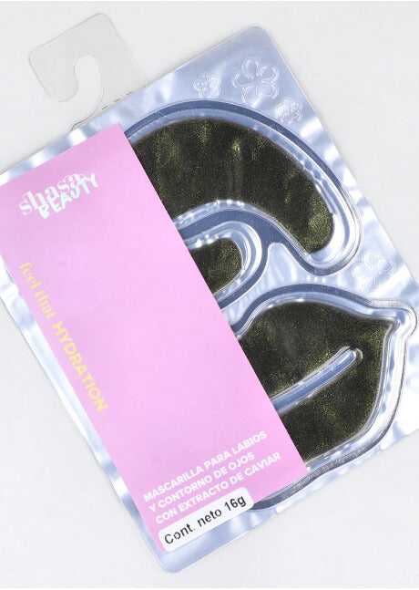 Set 2 Mascarilla Ojos Labios NEGRO
