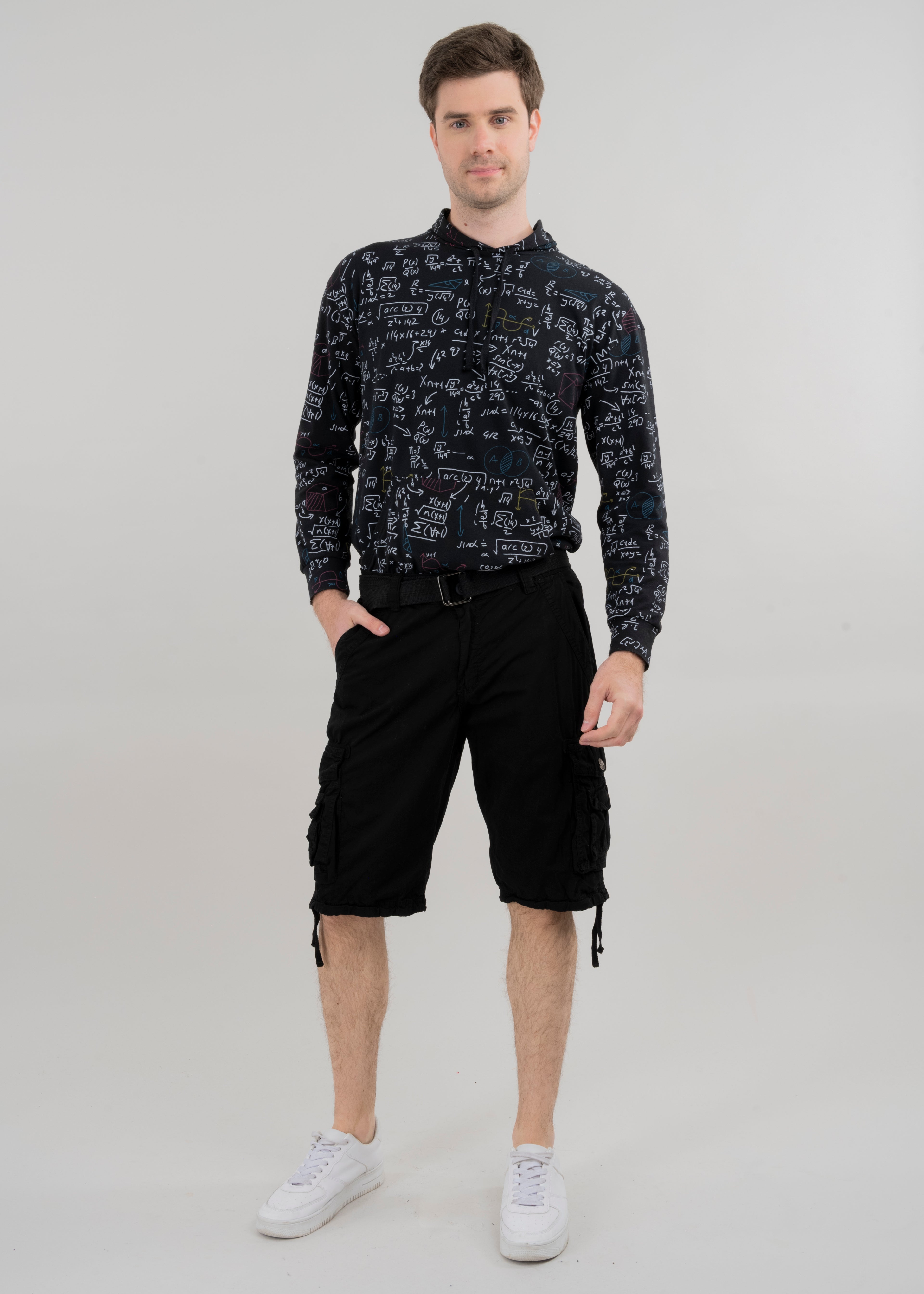 Short cargo cinturón NEGRO