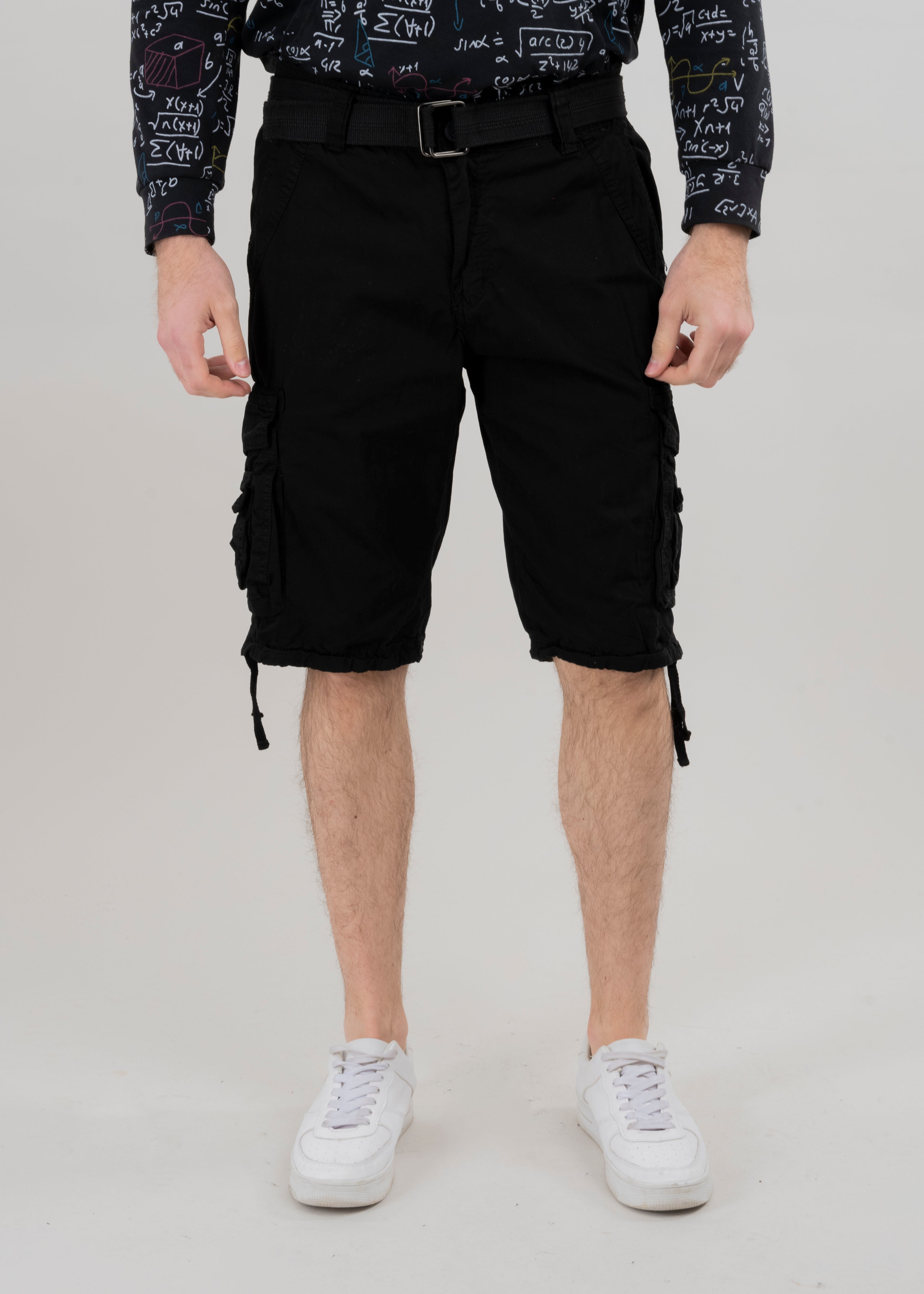 Short cargo cinturón NEGRO