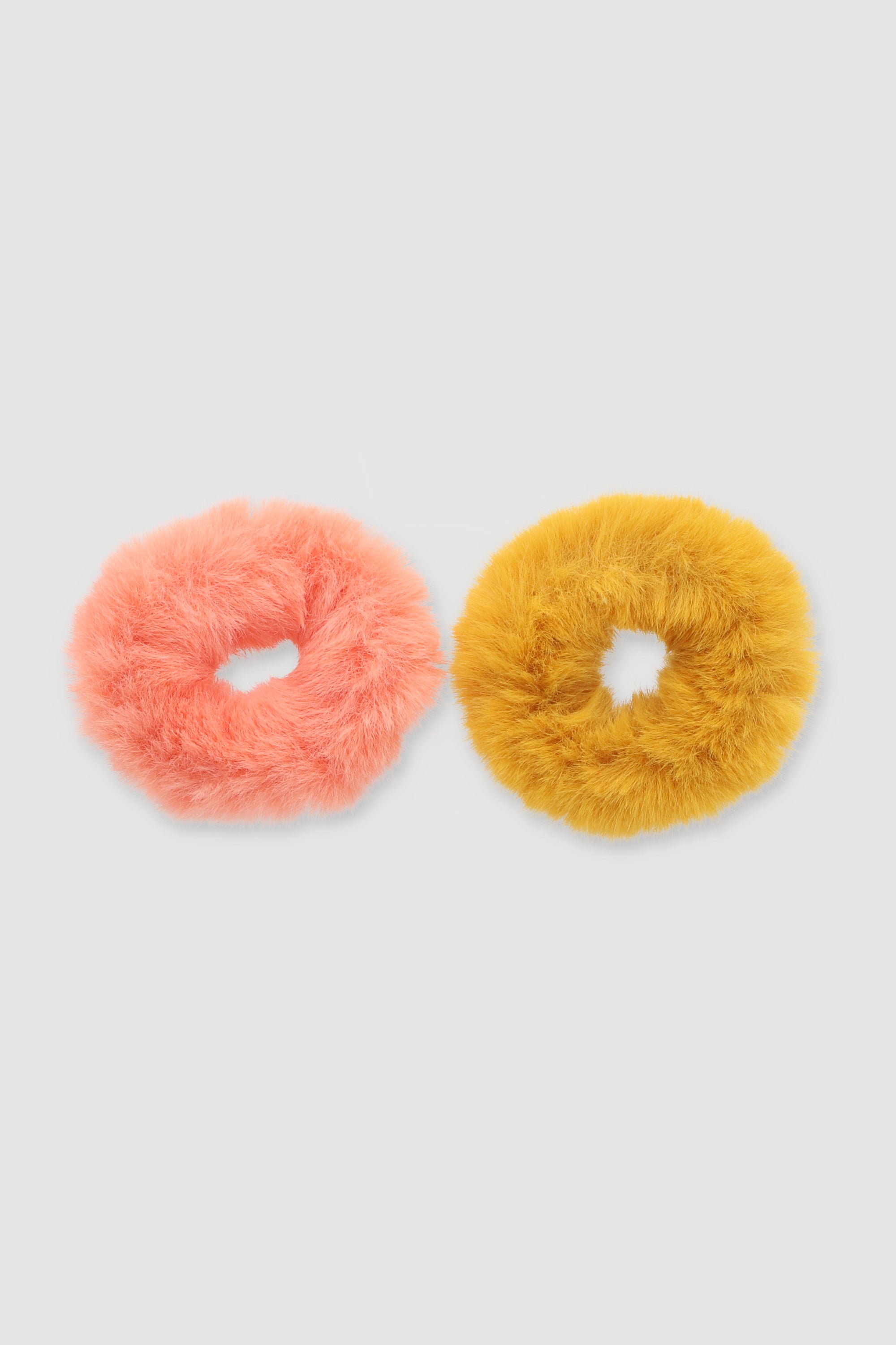 Scrunchie Textura Peluche NARANJA