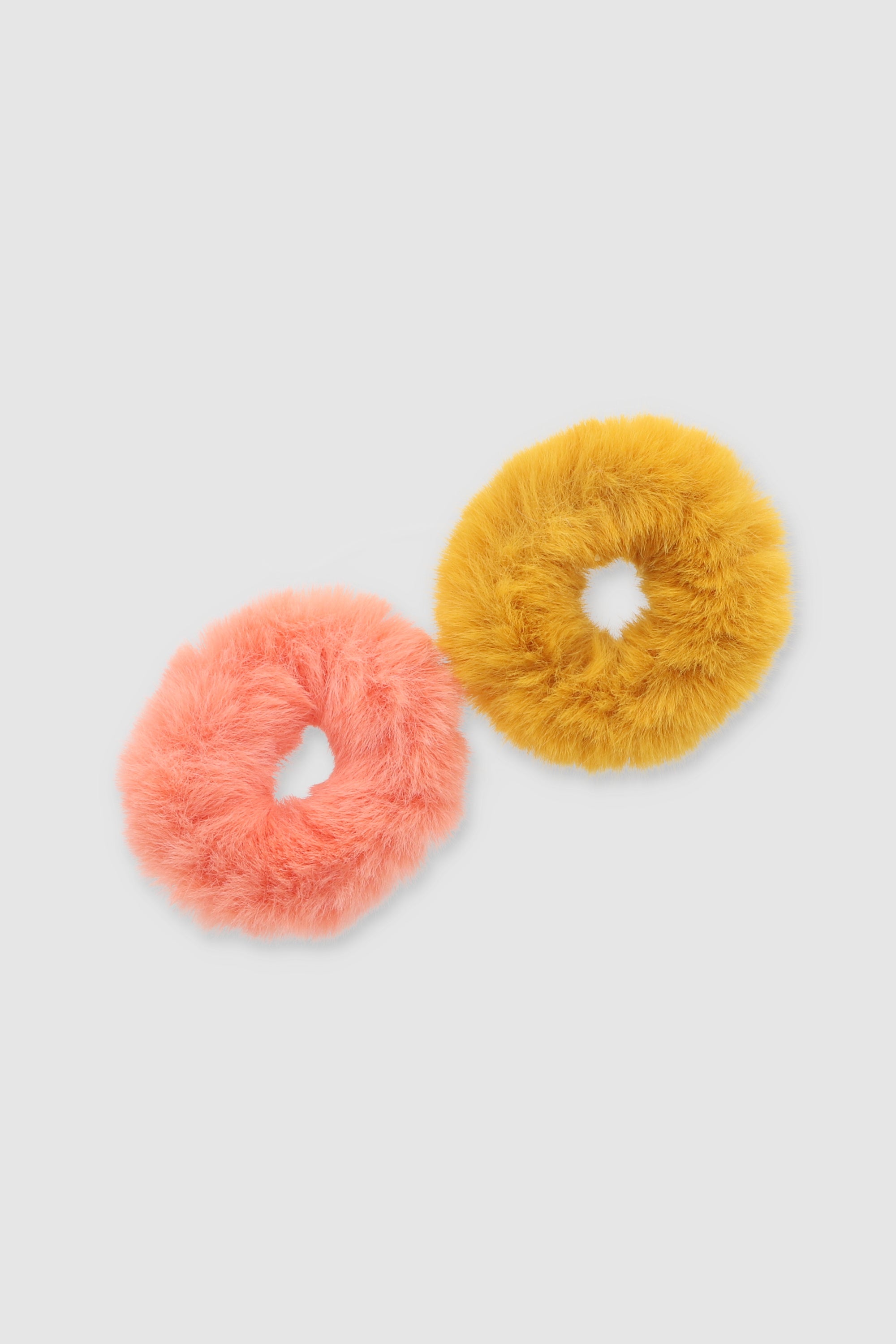 Scrunchie Textura Peluche NARANJA