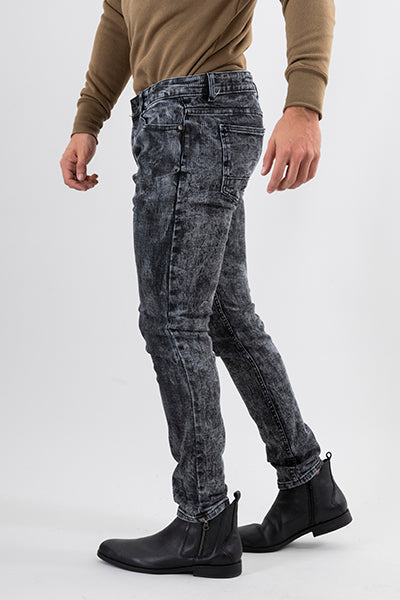 Jeans Skinny Acanalado GRIS