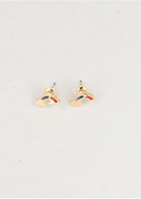 Aretes Arcoiris Brillos ORO