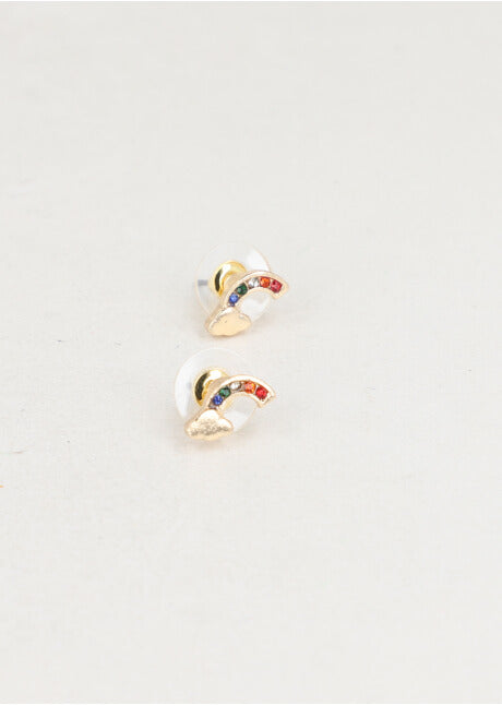 Aretes Arcoiris Brillos ORO