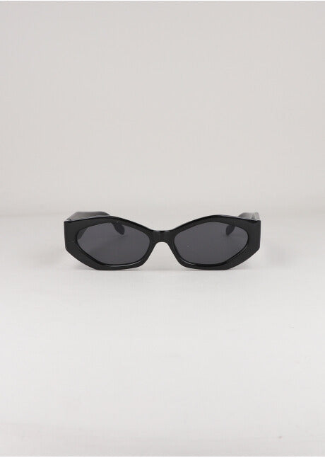 Lentes alargados anchos NEGRO