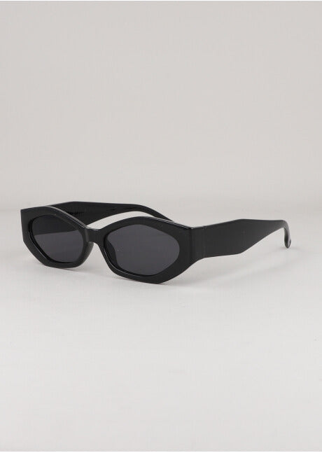 Lentes alargados anchos NEGRO