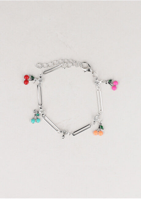 Pulsera Charms Cerezas PLATA