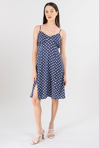 Vestido tirantes polka dots MARINO COMBO