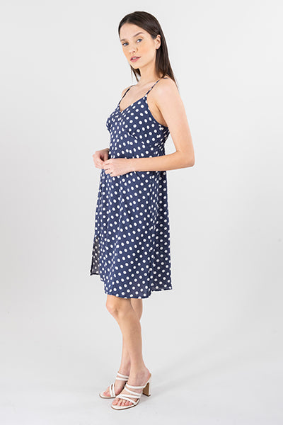 Vestido tirantes polka dots MARINO COMBO