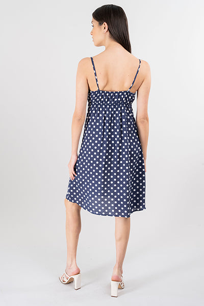 Vestido tirantes polka dots MARINO COMBO