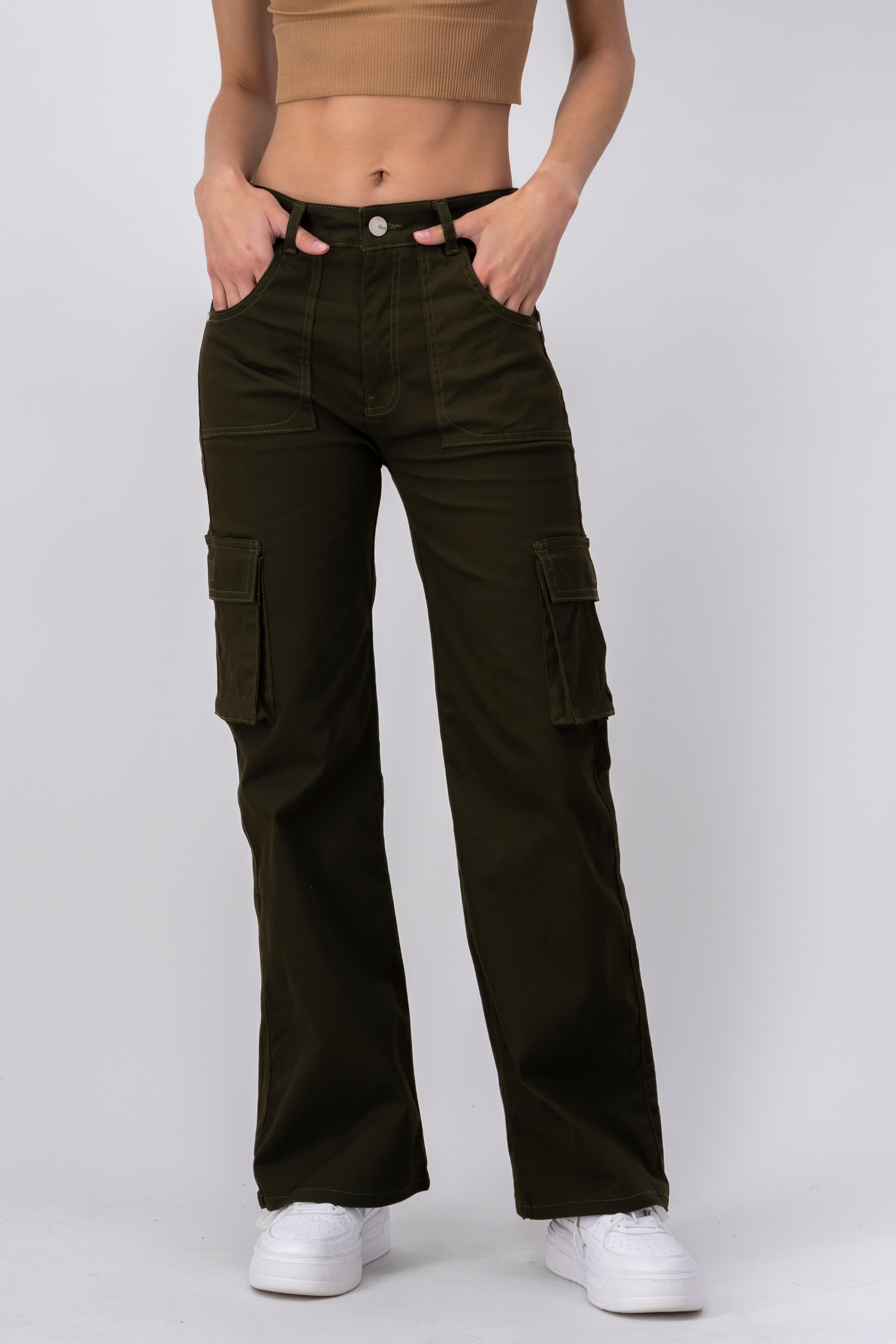 Jeans cargo wide leg OLIVO