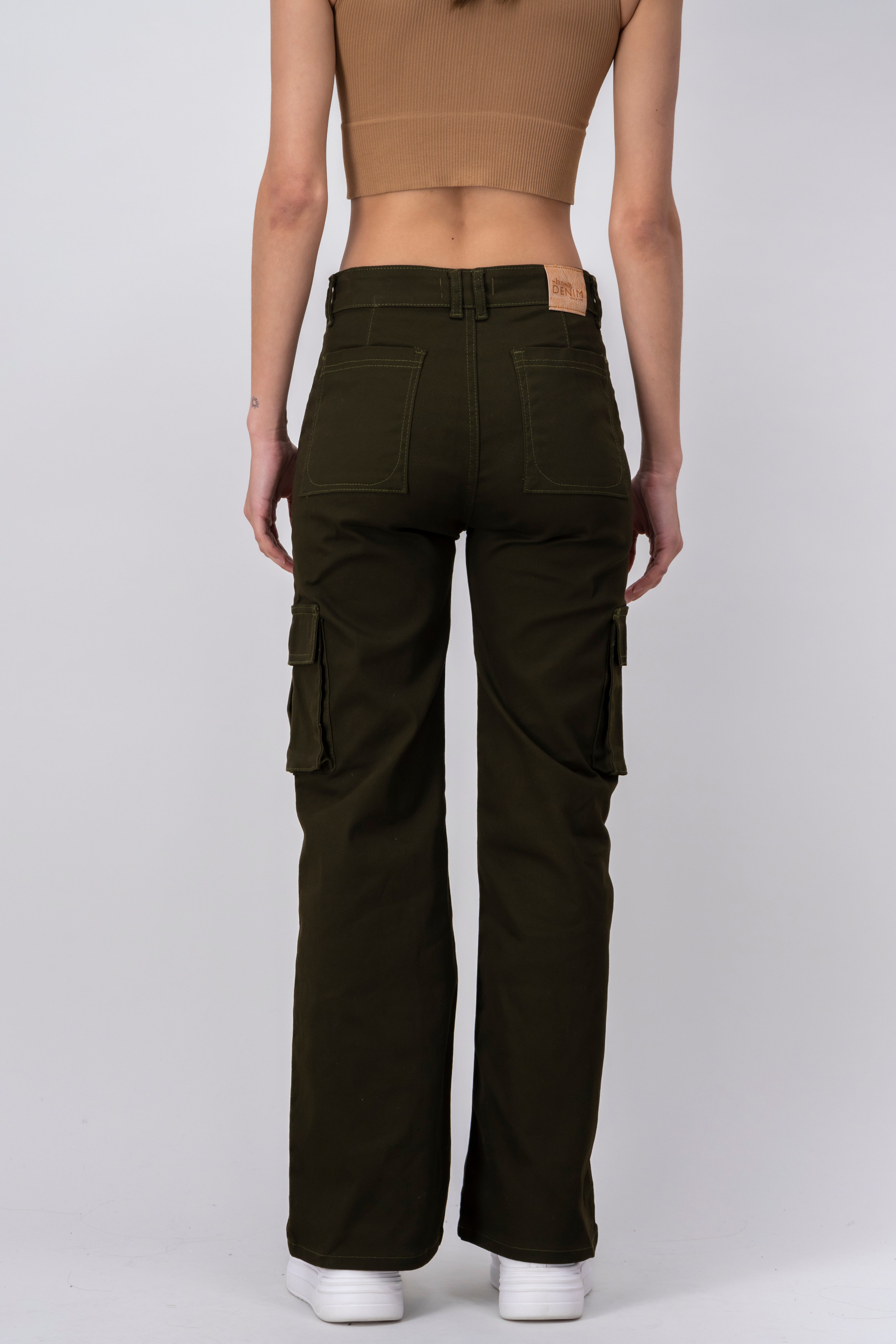 Jeans cargo wide leg OLIVO