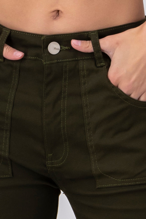 Jeans cargo wide leg OLIVO