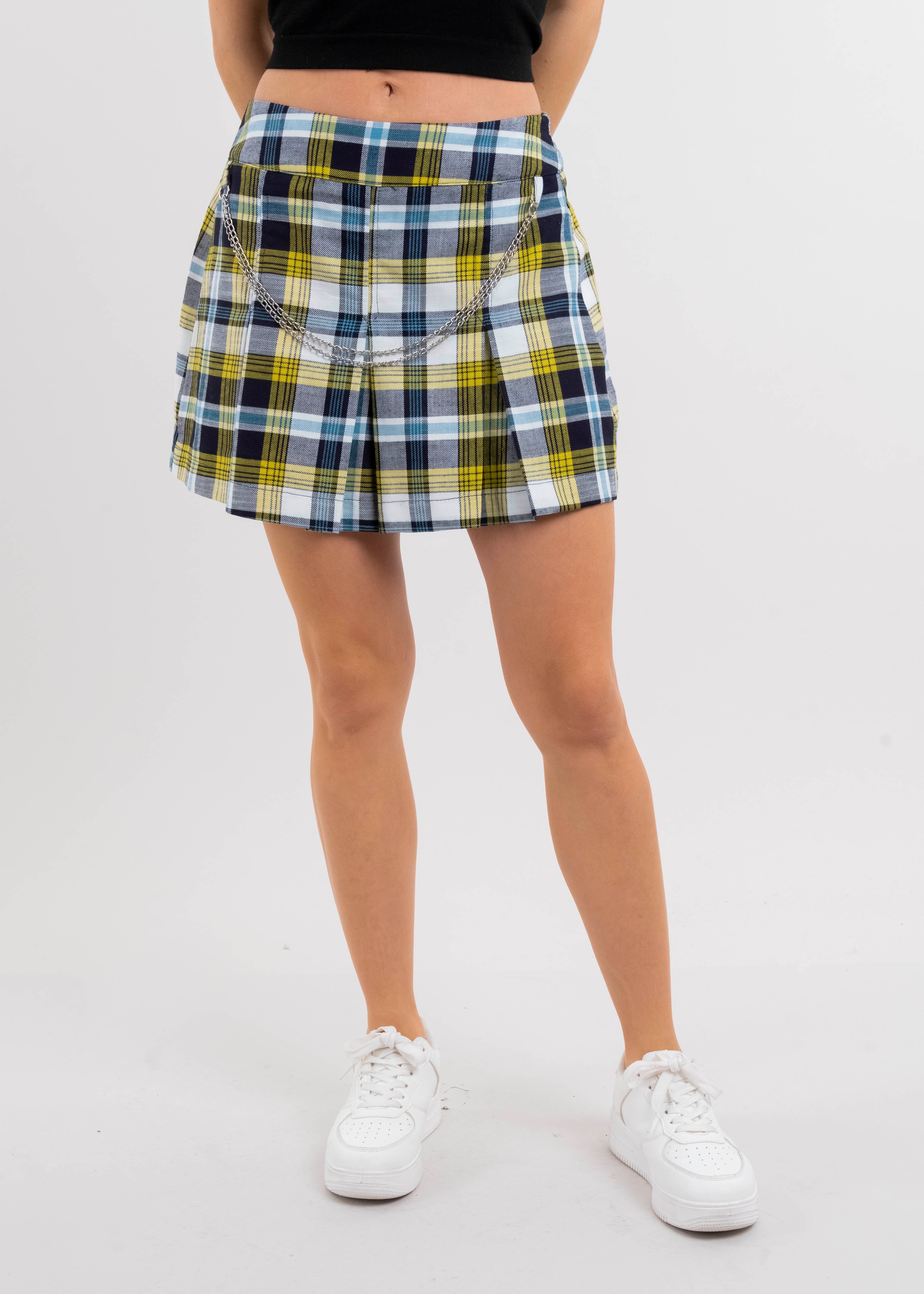 Falda mini cintura baja cadenas