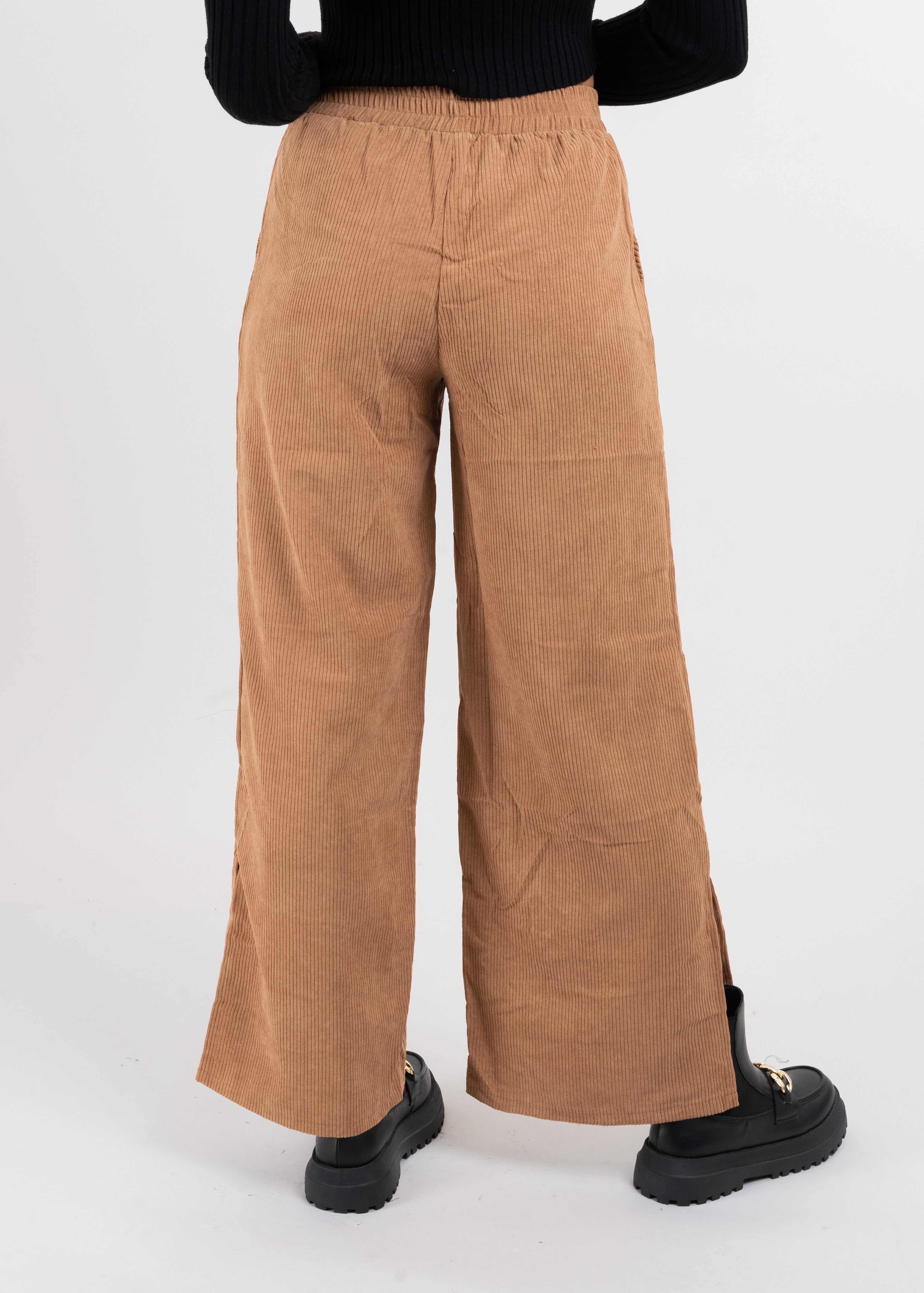 Pantalón wide leg pana KHAKI