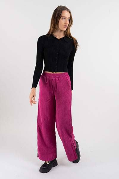 Pantalón wide leg pana FIUSHA