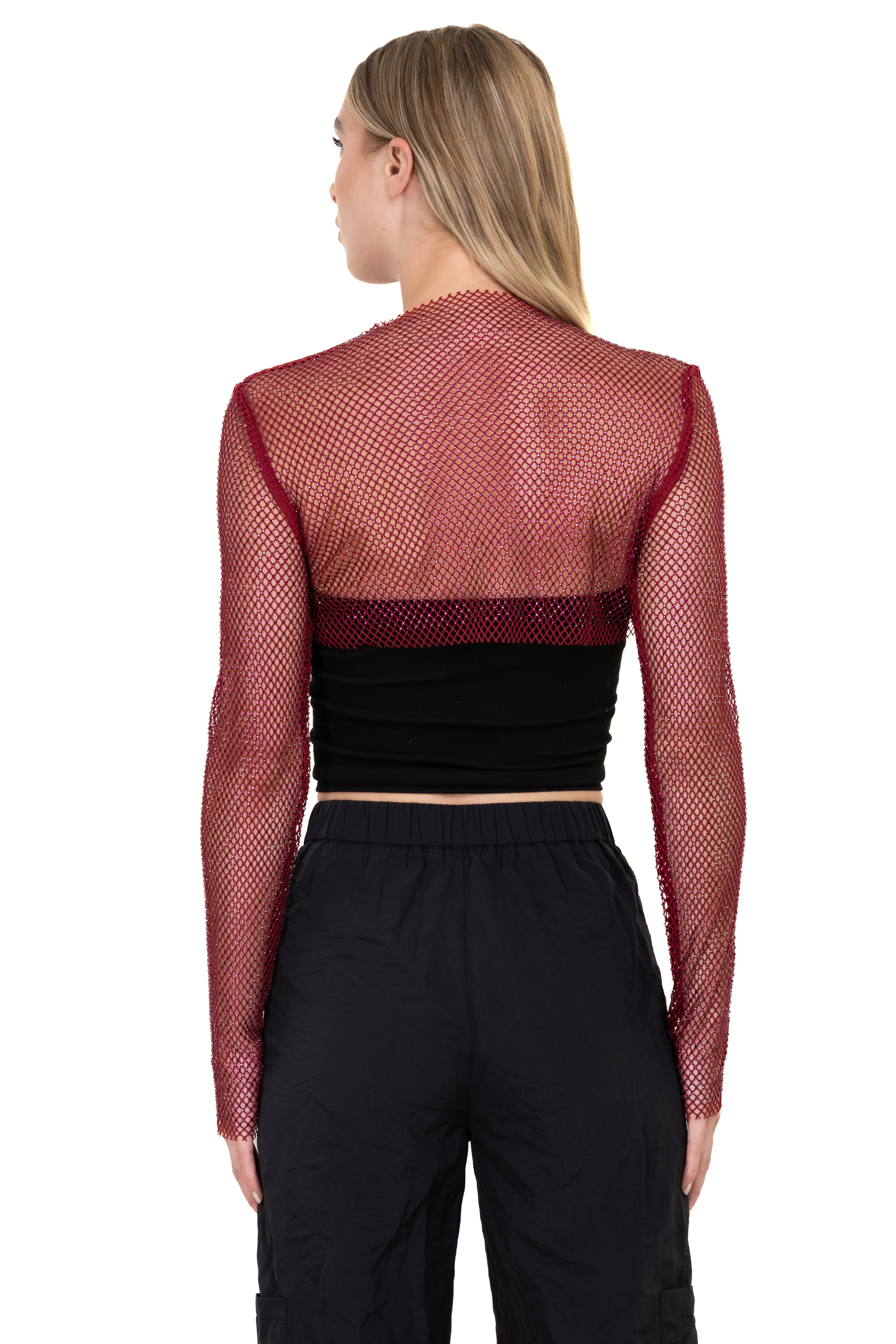 Top mangas red brillos VINO