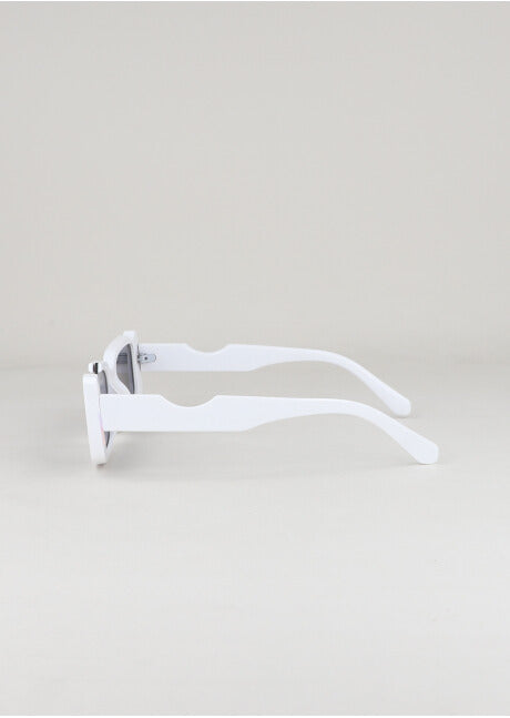 Lentes rectangulares cut out BLANCO