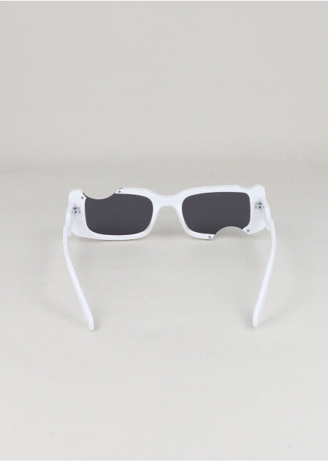 Lentes rectangulares cut out BLANCO