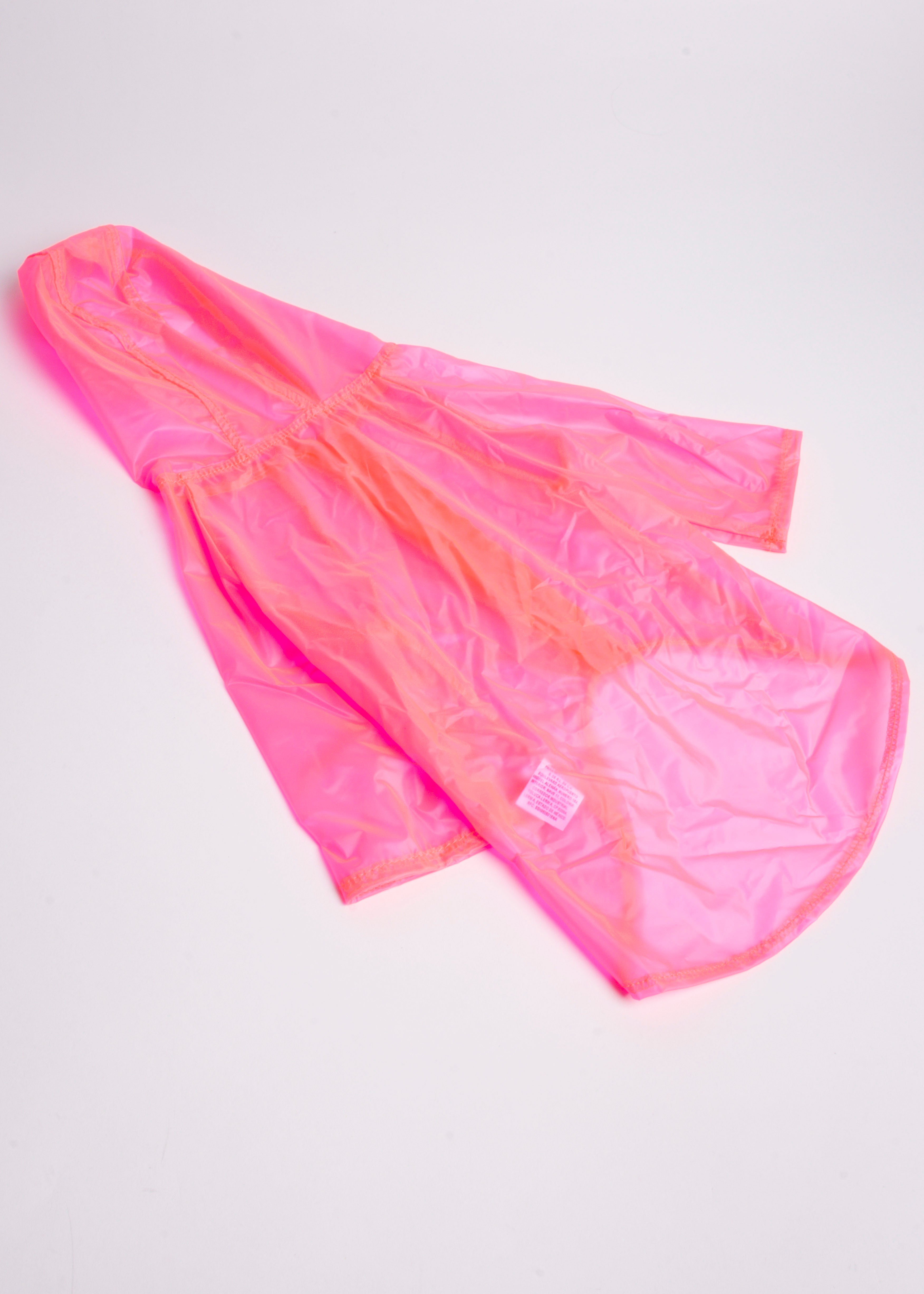 Impermeable mascota mediano ROSA NEON