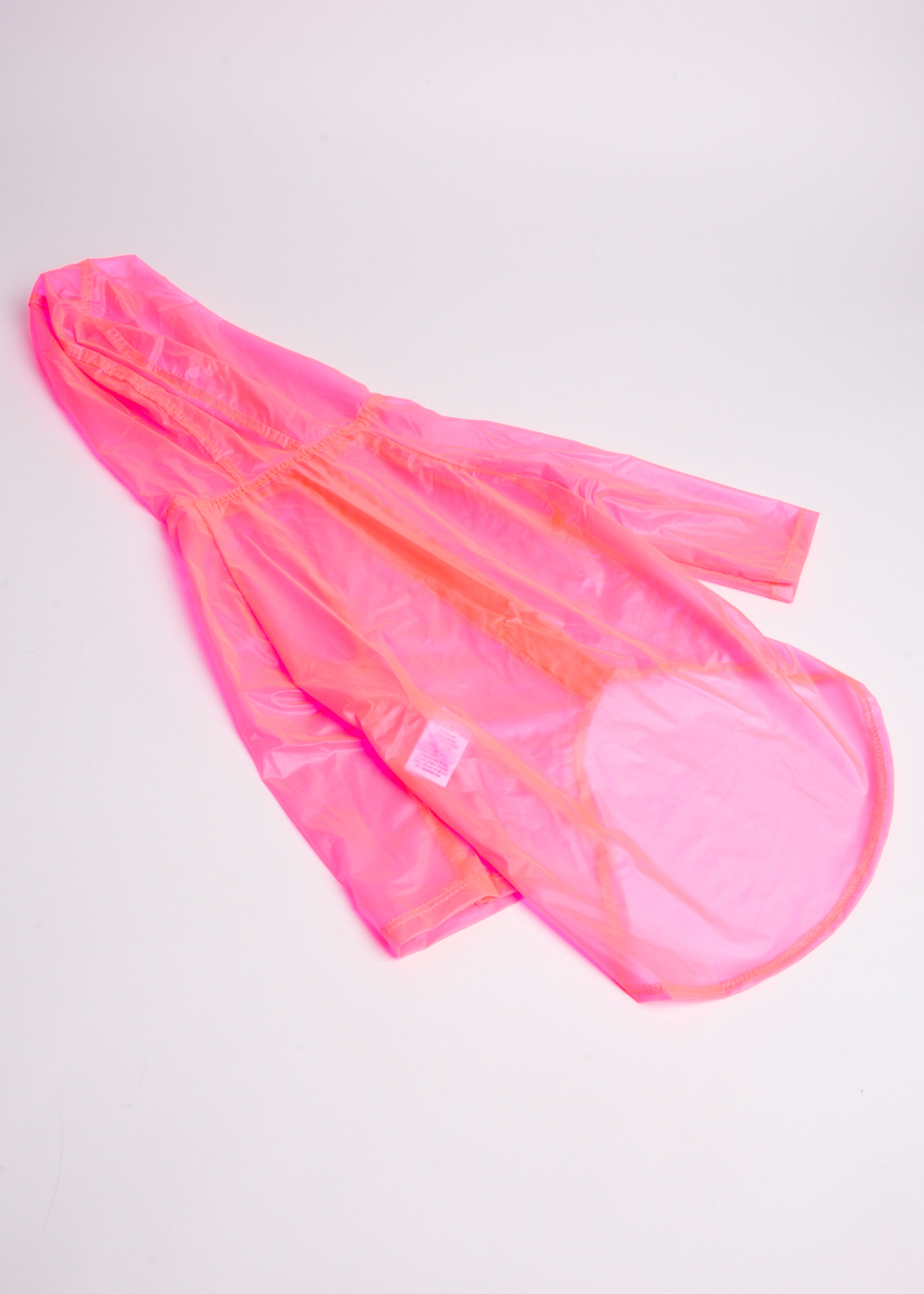 Impermeable para mascota neón grande ROSA NEON