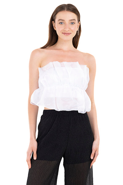 Top Fruncido Organza
