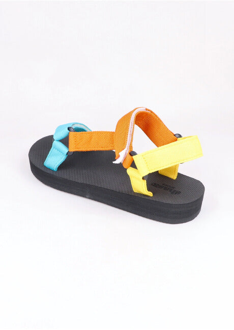 Sandalias doble tira MULTICOLOR BRILLANTE