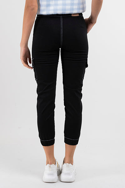 Jeans cargo cinta NEGRO