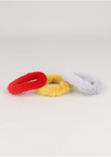 Set 3 Scrunchie Peluche AMARILLO