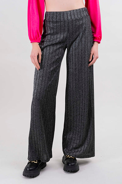Pantalón amplio  lúrex PLATA