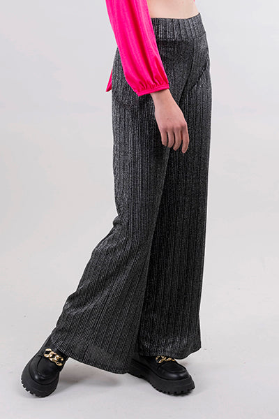 Pantalón amplio  lúrex PLATA